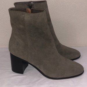 Frye Suede Ankle Boot - Taupe/Mushroom - Women's Size 10M